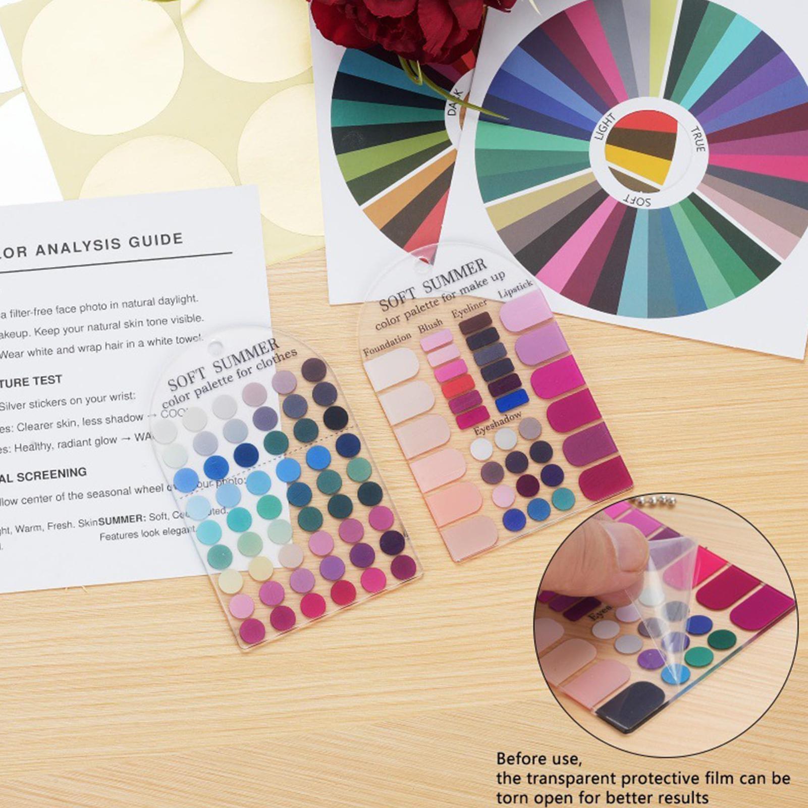 Summer Clothing Color Palette - بطاقات ألوان ناعمة صيفية، قطعتين، أكريليك،