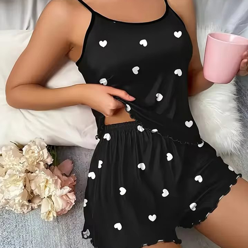 Xl Summer Clothing - طقم بيجامة نسائي كاجوال مطبوع من