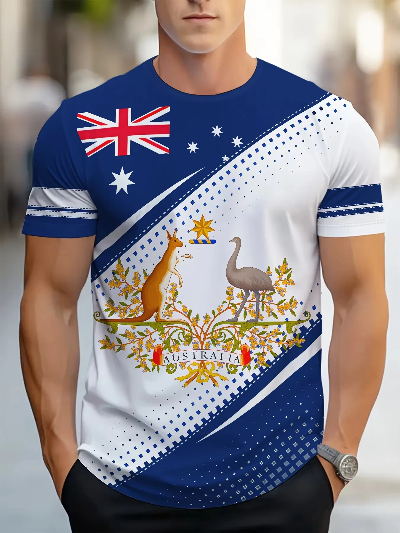 Summer Clothing Women Australia - تي شيرت رجالي بتصميم أسترالي، تي