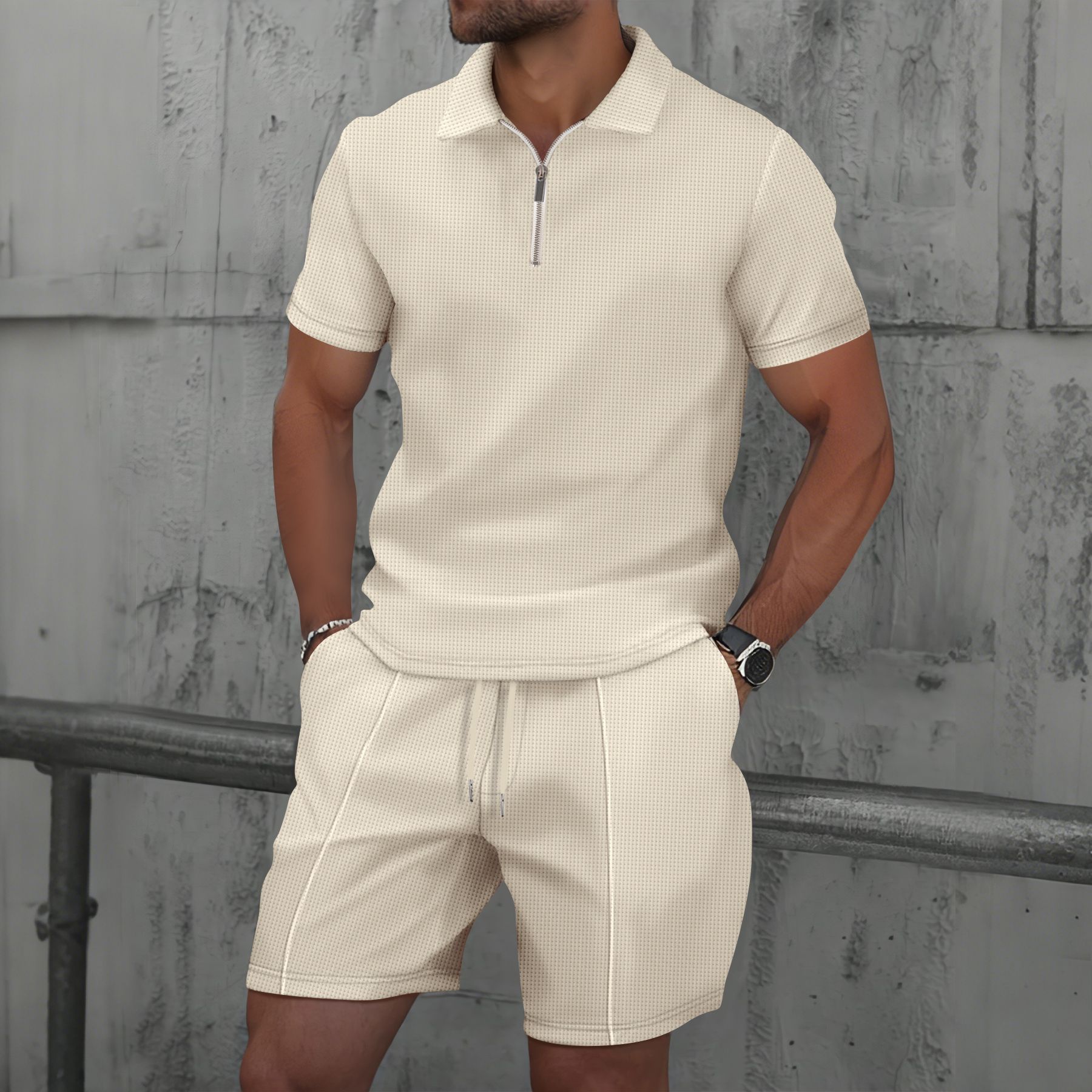 Summer Clothing Outfits - طقم رجالي من قطعتين سريع الجفاف