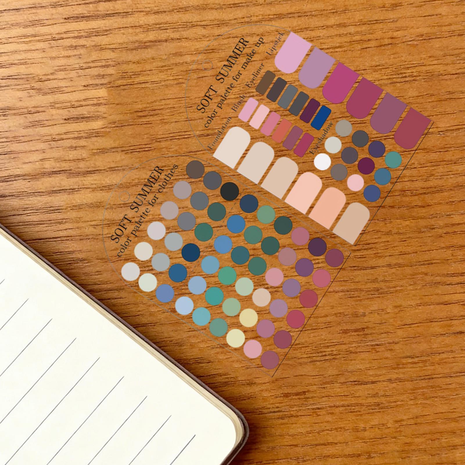 Summer Clothing Color Palette - بطاقتان ناعمتان من الأكريليك لتنسيق ألوان