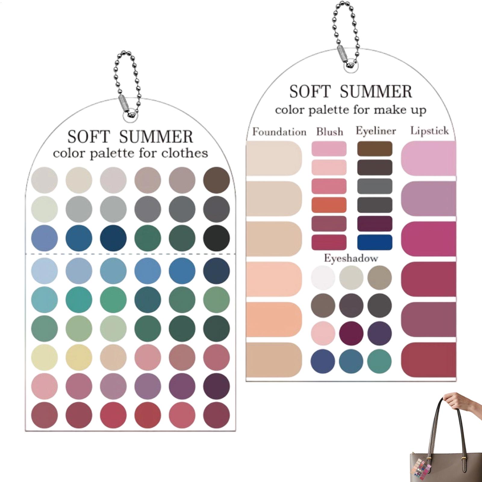 Summer Clothing Color Palette - قطعتان من بطاقات ألوان الأكريليك الموسمية
