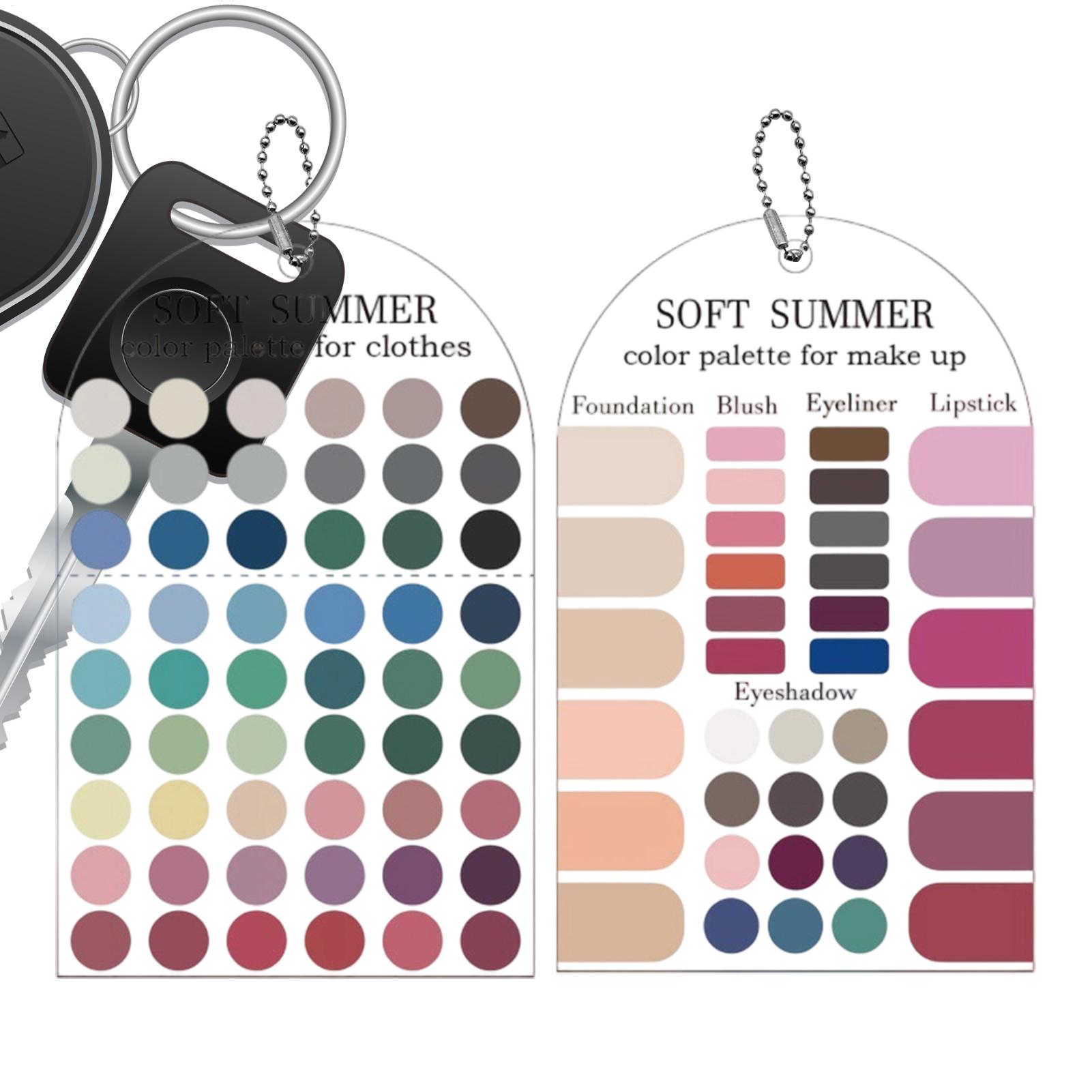 Summer Clothing Color Palette - قطعتان من بطاقات ألوان الأكريليك الموسمية