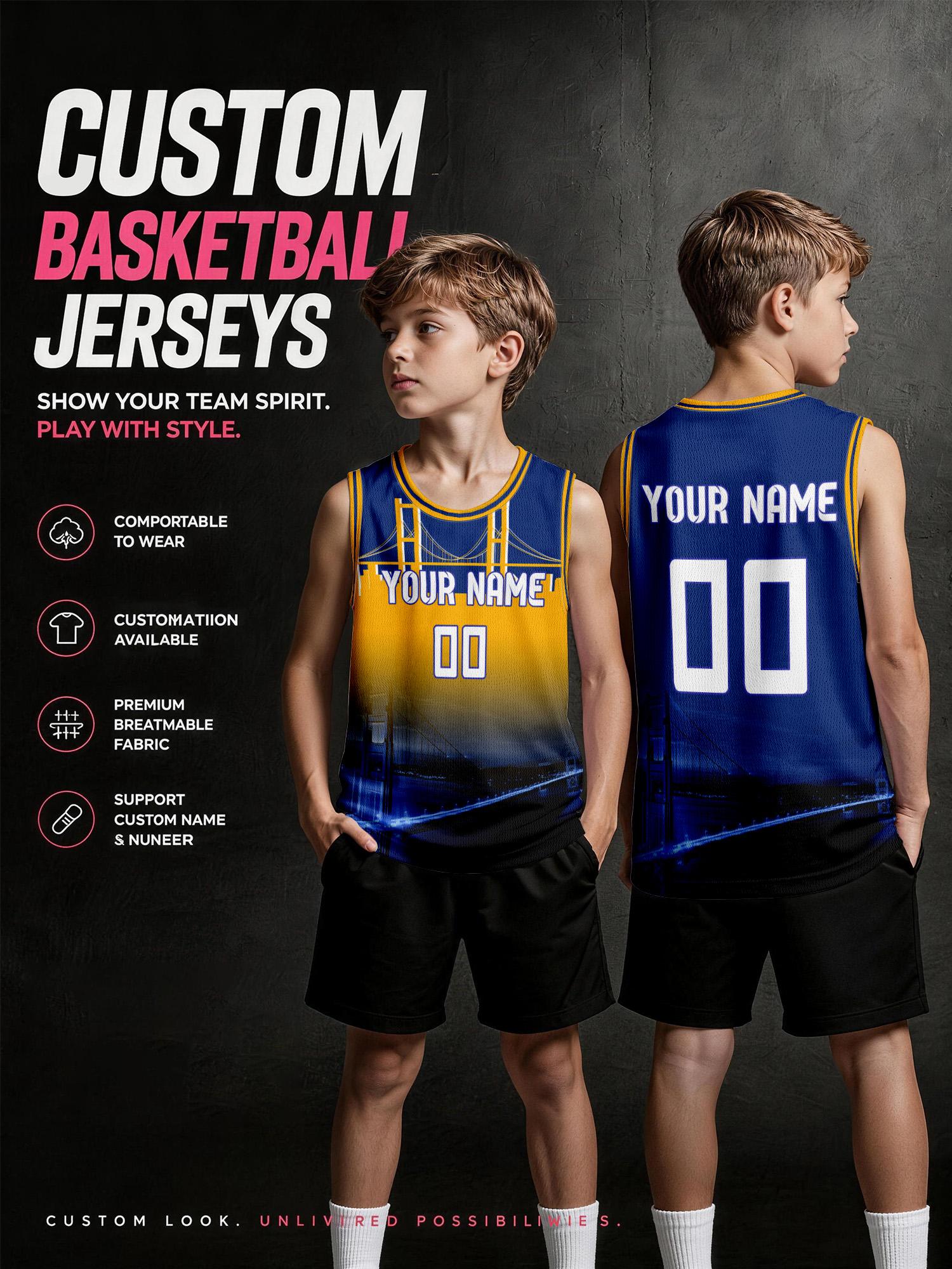 Tank Top Breathable - طقم قميص كرة سلة للأطفال بتصميم