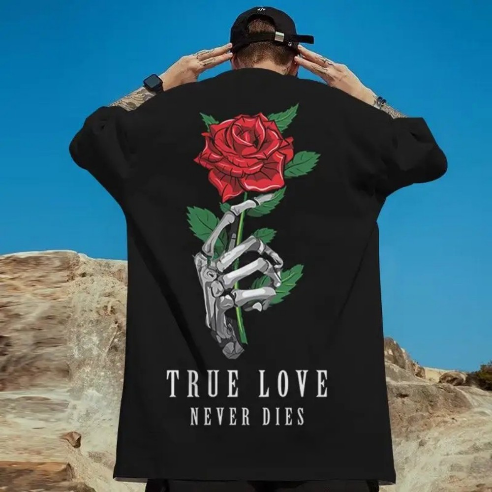 Summer Rose Clothing - تي شيرت رجالي بطباعة ثلاثية الأبعاد