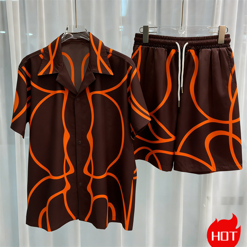طقم رجالي مطبوع رقميًا من قطعت - مراجعة Summer Clothing Types وسعره