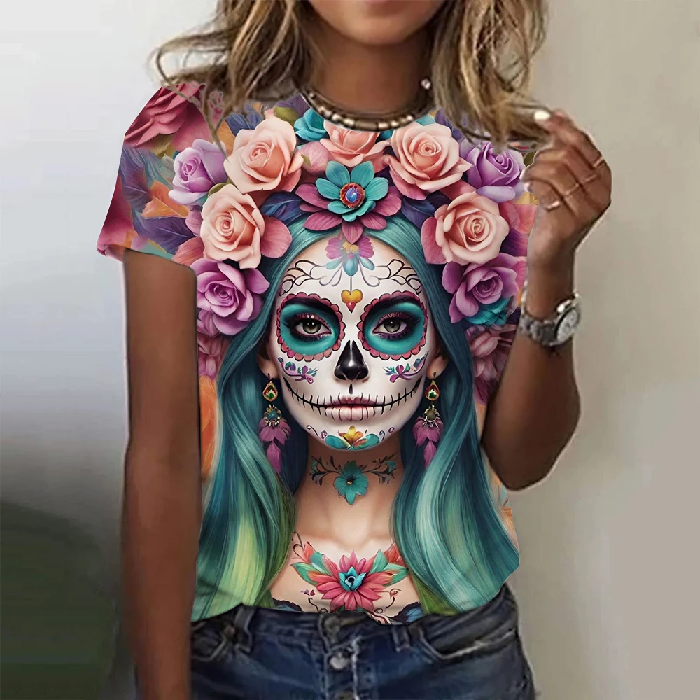 المكسيكي يوم الموتى المرأة تي  - مراجعة Summer Rose Clothing وسعره