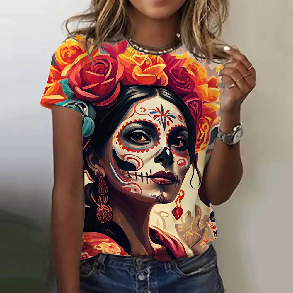 المكسيكي يوم الموتى المرأة تي  - مراجعة Summer Rose Clothing وسعره