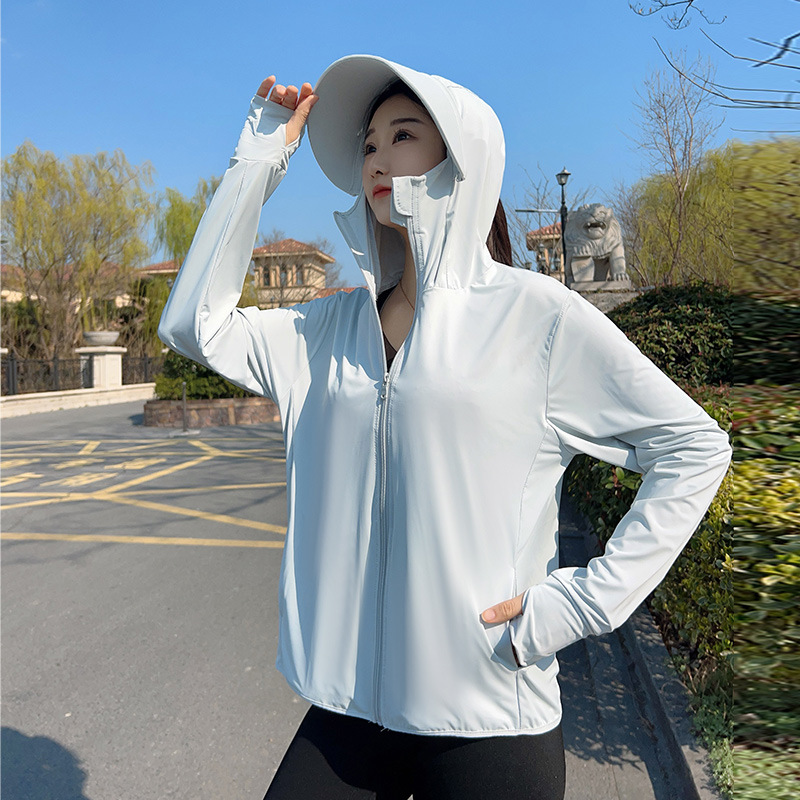 جاكيت نسائي صيفي بقلنسوة للحما - مراجعة Summer Uv Clothing وسعره