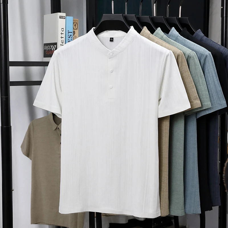 قمصان رجالية بياقة ماندارين وأ - مراجعة Summer Clothing Types وسعره