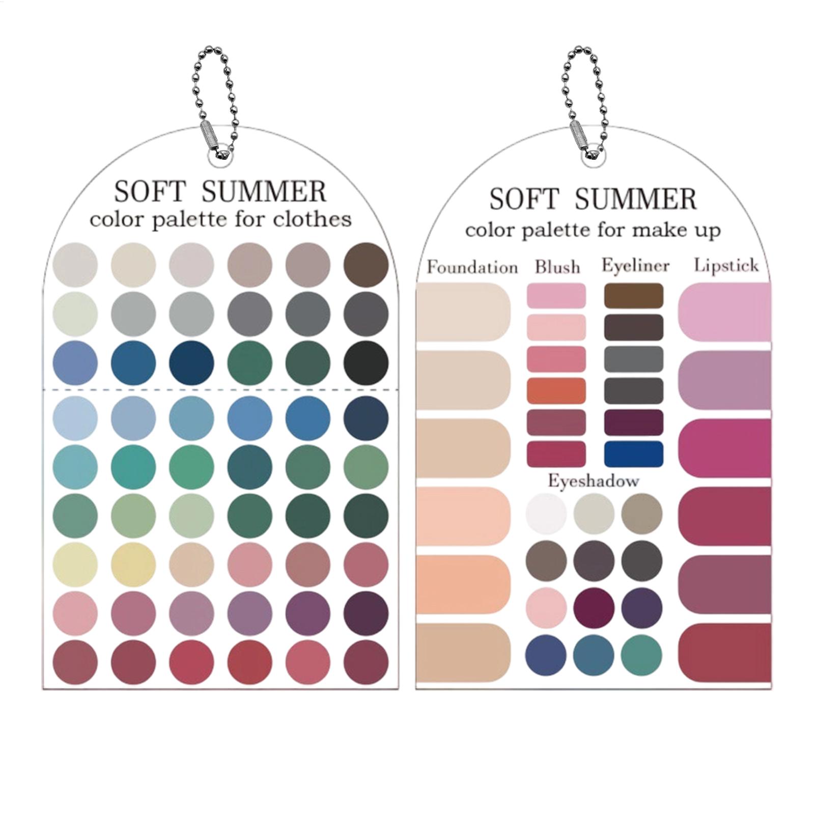 قطعتان من بطاقات عينات الألوان - مراجعة Summer Clothing Color Palette وسعره
