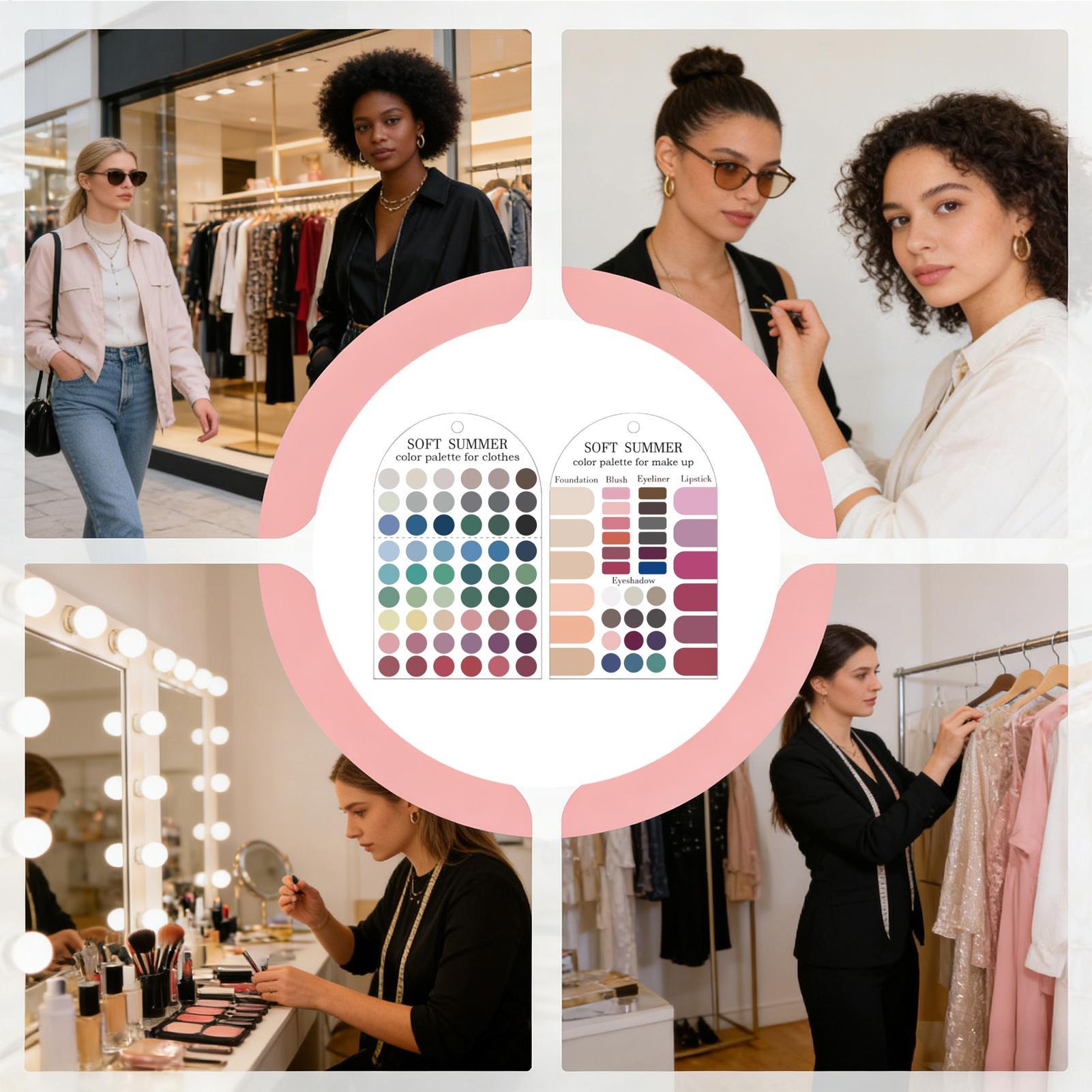بطاقات ألوان صيفية ناعمة، قطعت - مراجعة Summer Clothing Color Palette وسعره