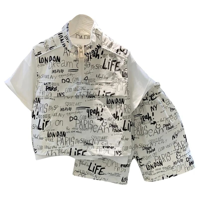 طقم تي شيرت وشورت قصير للأطفال - مراجعة Summer Clothing Drawing وسعره