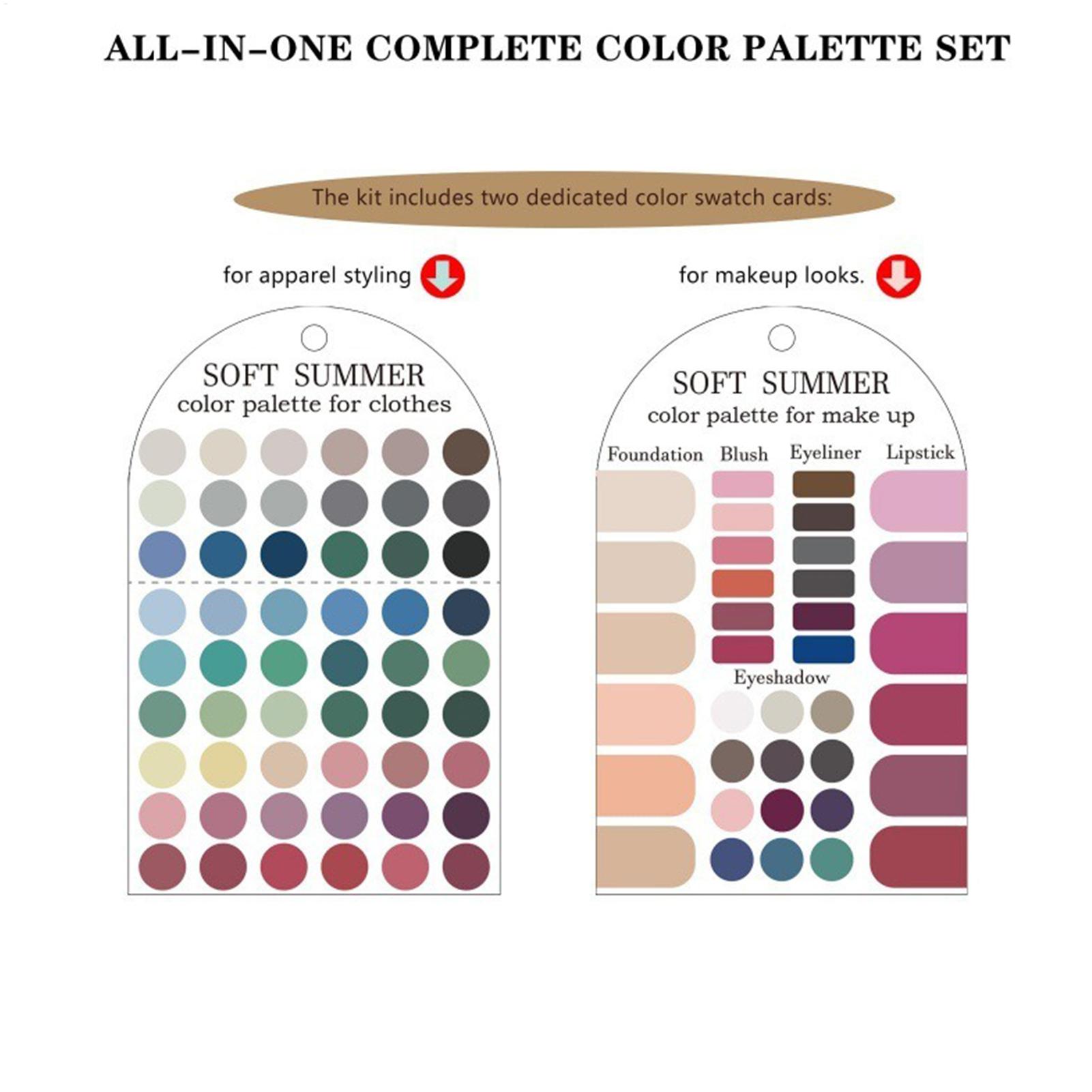 قطعتان من بطاقات ألوان الأكريل - مراجعة Summer Clothing Color Palette وسعره