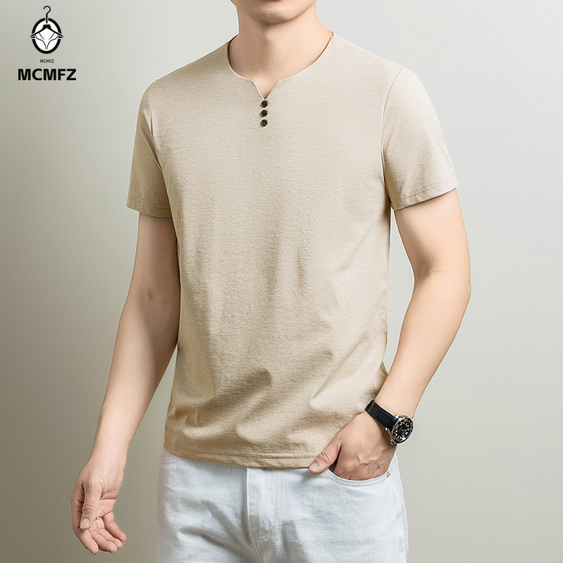 قميص هينلي رجالي أساسي مريح من - مراجعة Summer Clothing Types وسعره