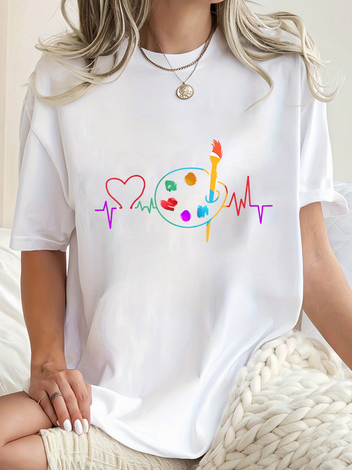 تي شيرت نسائي كاجوال بتصميم هن - مراجعة Summer Clothing Color Palette وسعره