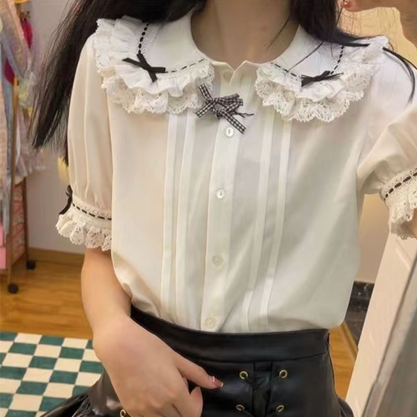 اليابانية لوليتا نمط الدانتيل  - مراجعة Xl Summer Clothing وسعره